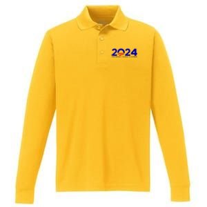 2024 Joe Biden Kamala Harris Performance Long Sleeve Polo