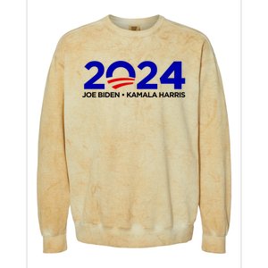 2024 Joe Biden Kamala Harris Colorblast Crewneck Sweatshirt