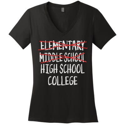 2025 Junior High Graduation Funny Middle School Graduation Women's V-Neck T-Shirt