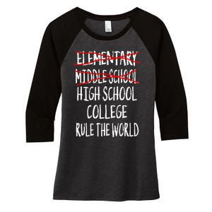 2024 Junior High Graduation Funny Middle School Graduation Women's Tri-Blend 3/4-Sleeve Raglan Shirt