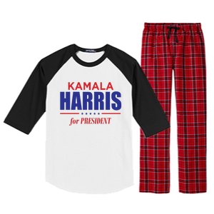 2024 Kamala Harris For President Raglan Sleeve Pajama Set