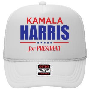 2024 Kamala Harris For President High Crown Mesh Back Trucker Hat