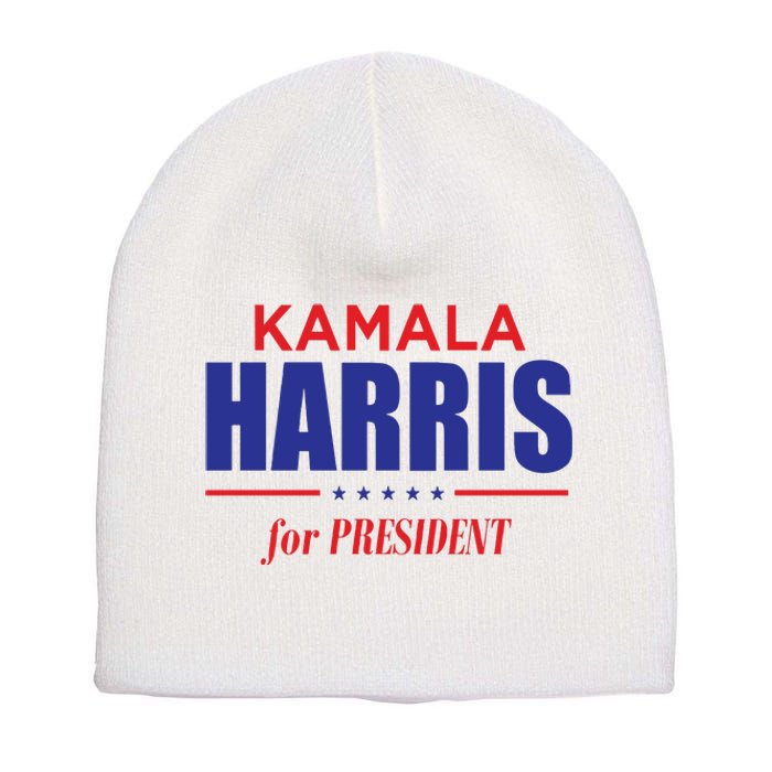 2024 Kamala Harris For President Short Acrylic Beanie