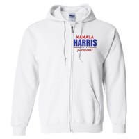 2024 Kamala Harris For President Full Zip Hoodie