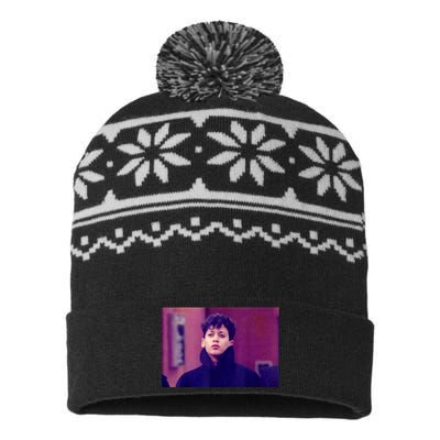 2024 Kamala Harris College Days Photo USA-Made Snowflake Beanie