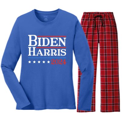 2024 Kamala Harris Joe Biden Gift Women's Long Sleeve Flannel Pajama Set 