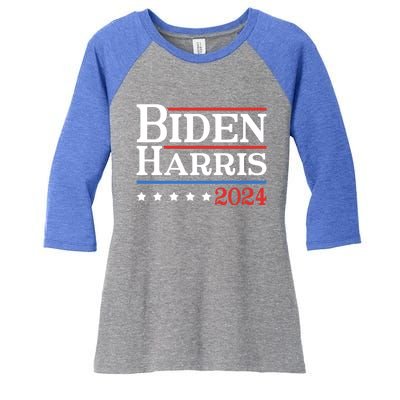 2024 Kamala Harris Joe Biden Gift Women's Tri-Blend 3/4-Sleeve Raglan Shirt