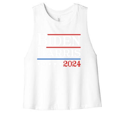 2024 Kamala Harris Joe Biden Gift Women's Racerback Cropped Tank