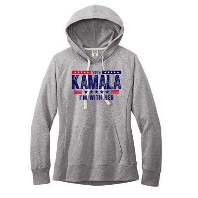 2024 Kamala Im With Her Vintage Election Women's Fleece Hoodie