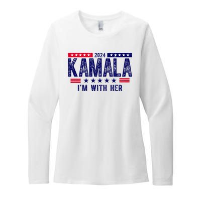 2024 Kamala Im With Her Vintage Election Womens CVC Long Sleeve Shirt