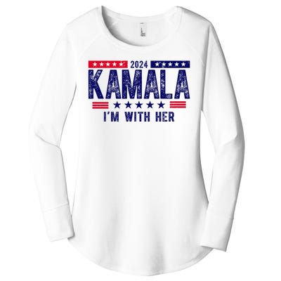 2024 Kamala Im With Her Vintage Election Women's Perfect Tri Tunic Long Sleeve Shirt