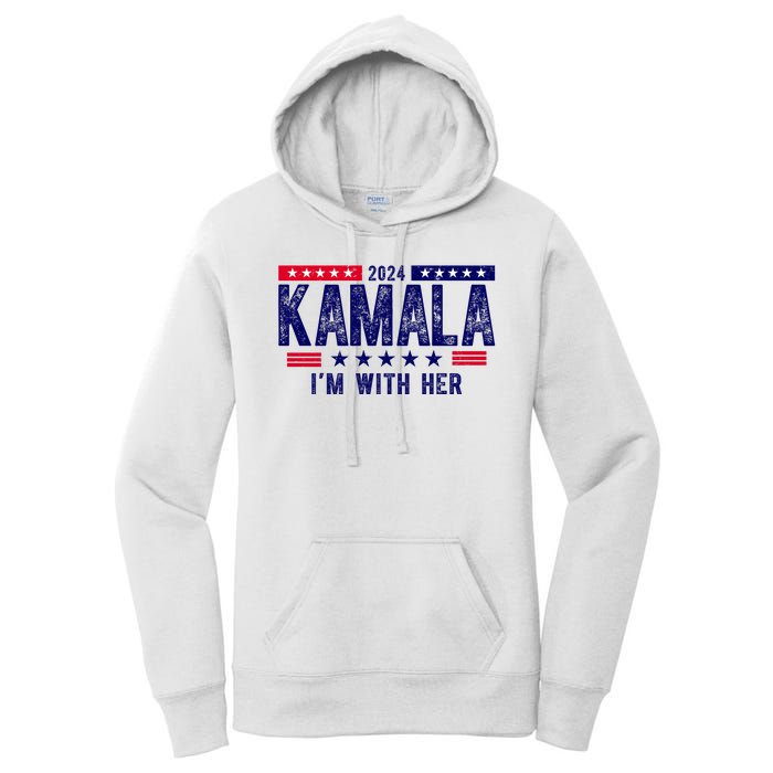 2024 Kamala Im With Her Vintage Election Women's Pullover Hoodie