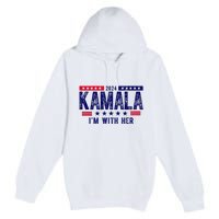 2024 Kamala Im With Her Vintage Election Premium Pullover Hoodie