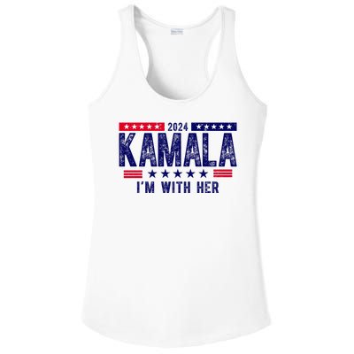 2024 Kamala Im With Her Vintage Election Ladies PosiCharge Competitor Racerback Tank