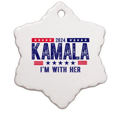 2024 Kamala Im With Her Vintage Election Ceramic Star Ornament