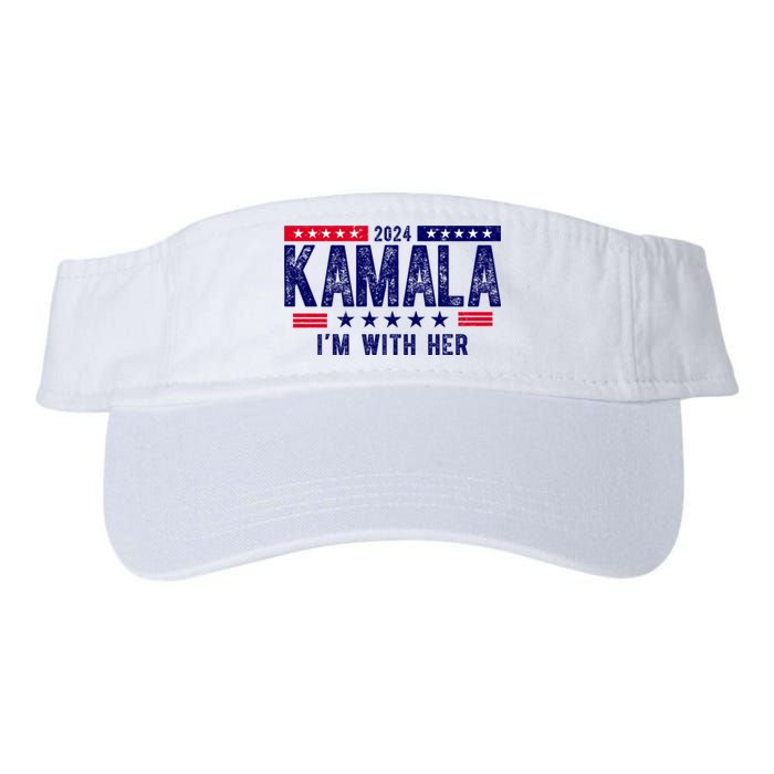 2024 Kamala Im With Her Vintage Election Valucap Bio-Washed Visor