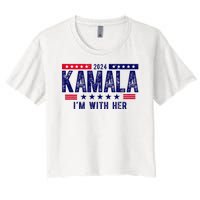 2024 Kamala Im With Her Vintage Election Women's Crop Top Tee