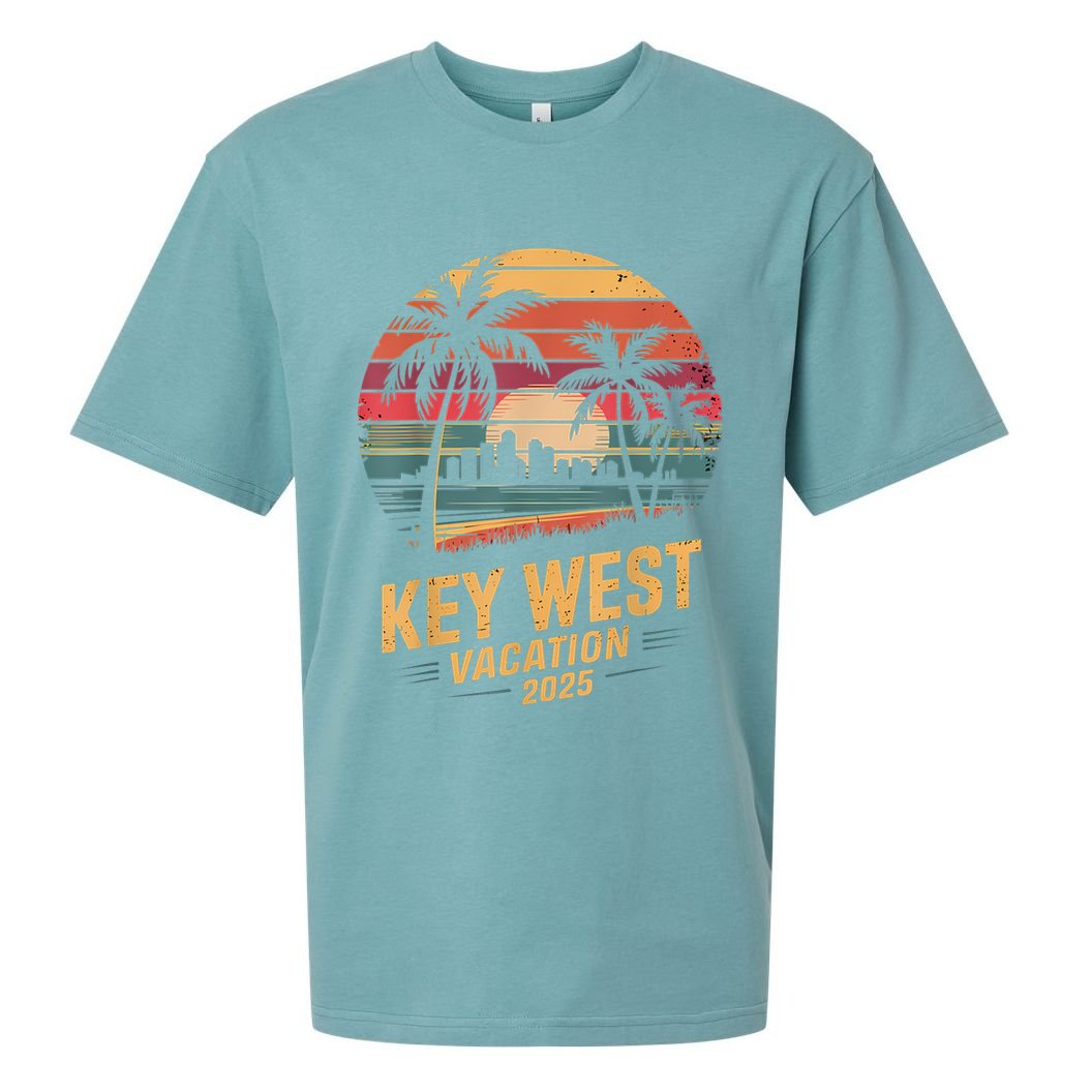 2025 Key West Vacation Family Trip Friends Vacation Matching Sueded Cloud Jersey T-Shirt