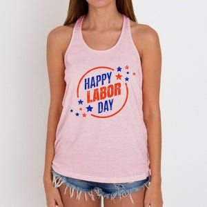 2020 Labor Day For All U S Workers Happy Labor Day Gift Women's Knotted Racerback Tank