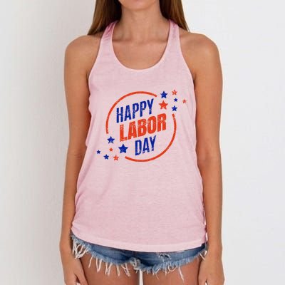 2020 Labor Day For All U S Workers Happy Labor Day Gift Cool Gift Women's Knotted Racerback Tank