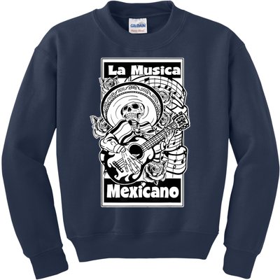 23 LA MUSICA MEXICANO FRONT Kids Sweatshirt