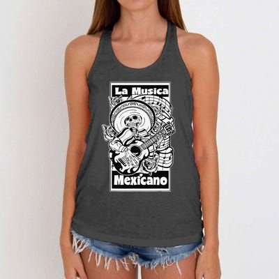 23 LA MUSICA MEXICANO Women's Knotted Racerback Tank