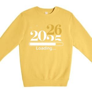 2026 Loading New Years Eve Party Gaming Gamer Holiday Funny Gift Premium Crewneck Sweatshirt