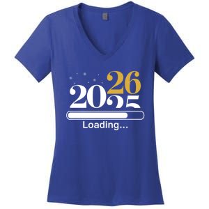 2026 Loading New Years Eve Party Gaming Gamer Holiday Funny Gift Women's V-Neck T-Shirt