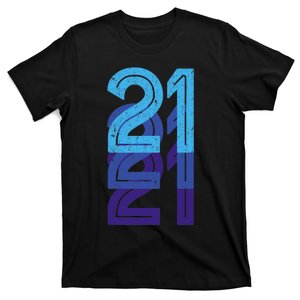 21 Lucky Number 21st Year Birthday Age Sports Team T-Shirt