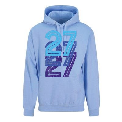 27 Lucky Number 27th Year Birthday Age Sports Team Unisex Surf Hoodie