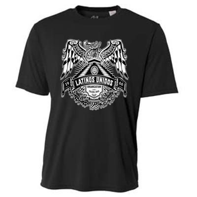 23 latinos unidos eagle temple front Cooling Performance Crew T-Shirt