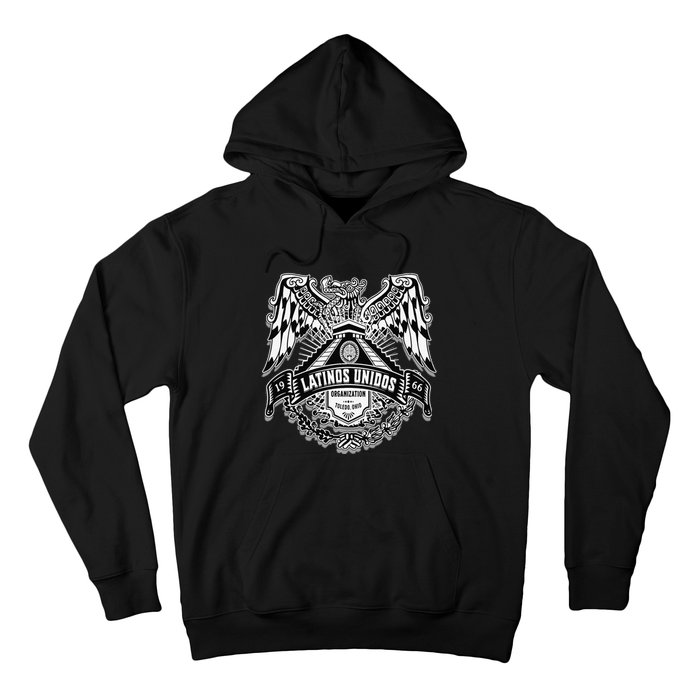 23 latinos unidos eagle temple front Hoodie