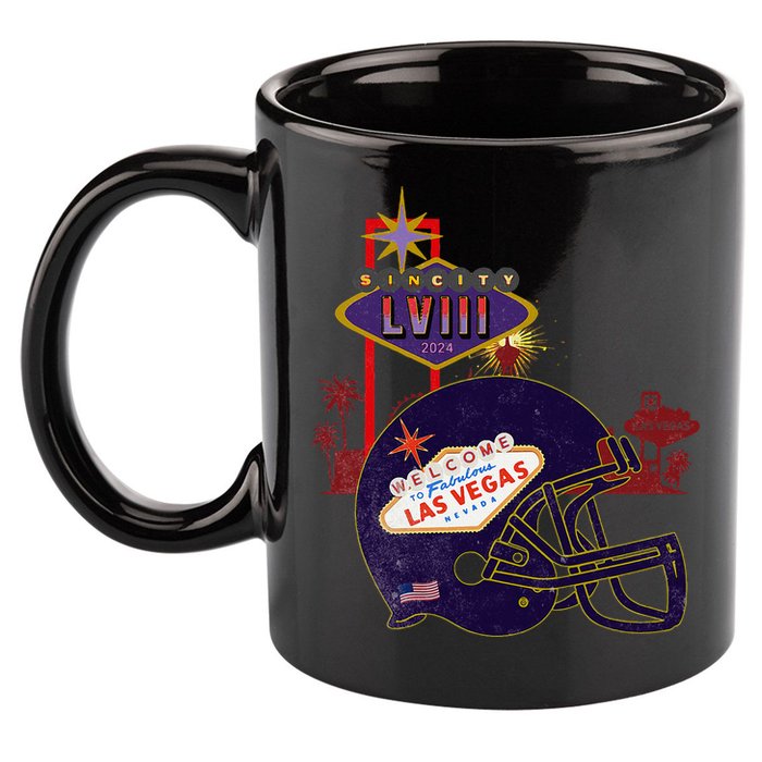 2024 Las Vegas Football Party Super Fun Game  11oz C Handle Ceramic Mug