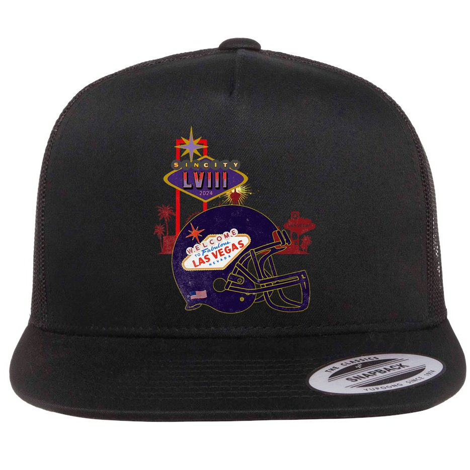 2024 Las Vegas Football Party Super Fun Game  Flat Bill Trucker Hat