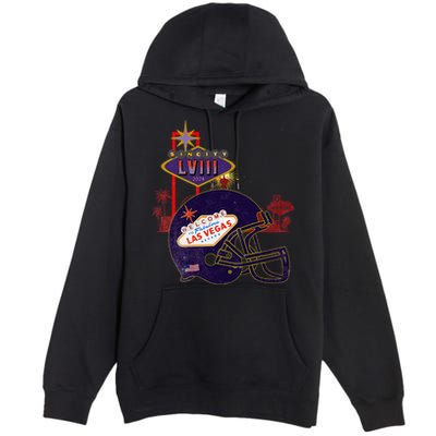 2024 Las Vegas Football Party Super Fun Game  Premium Pullover Hoodie