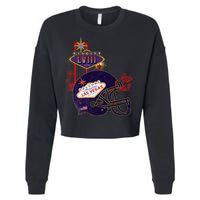 2024 Las Vegas Football Party Super Fun Game  Cropped Pullover Crew
