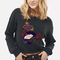2024 Las Vegas Football Party Super Fun Game  Cropped Pullover Crew
