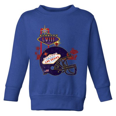2024 Las Vegas Football Party Super Fun Game  Toddler Sweatshirt
