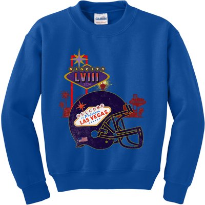 2024 Las Vegas Football Party Super Fun Game  Kids Sweatshirt