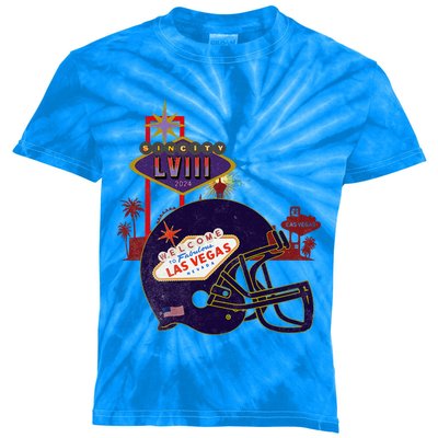 2024 Las Vegas Football Party Super Fun Game  Kids Tie-Dye T-Shirt