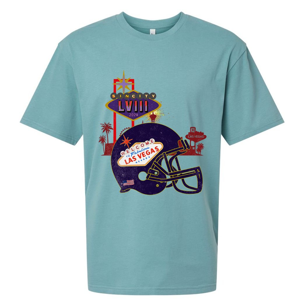 2024 Las Vegas Football Party Super Fun Game  Sueded Cloud Jersey T-Shirt