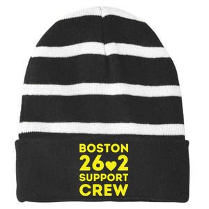 2023 Marathon Boston Support Crew Marathon 00 Support Staff Striped Beanie with Solid Band