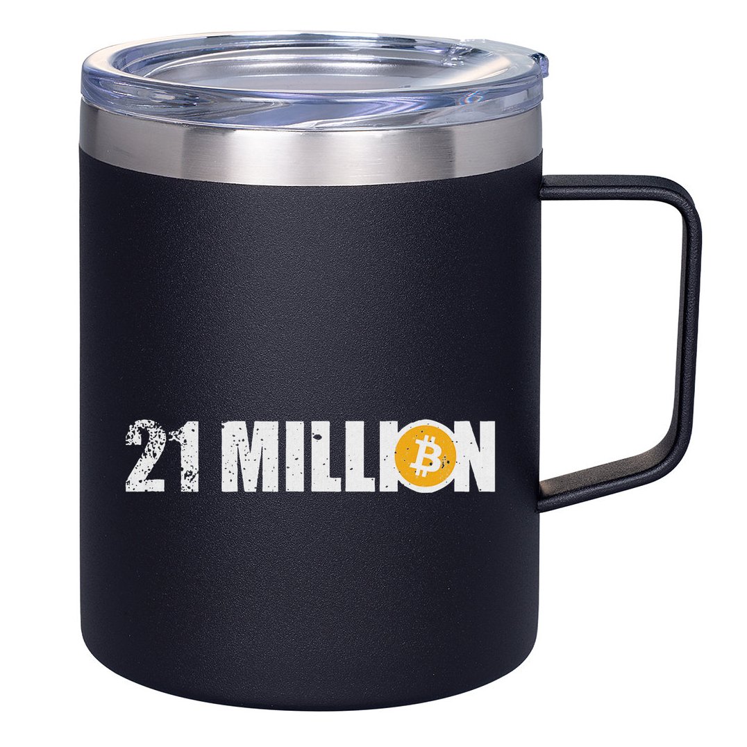 21 Million Bitcoin Crypto Hodl Btc 12oz Stainless Steel Coffee Mug