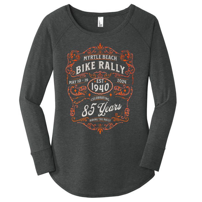 2024 Myrtle Beach Bike Rally Celebrating 85 Years Women's Perfect Tri Tunic Long Sleeve Shirt