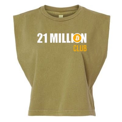 21 Million Bitcoin Crypto Million Club Hodl Btc Garment-Dyed Women's Muscle Tee