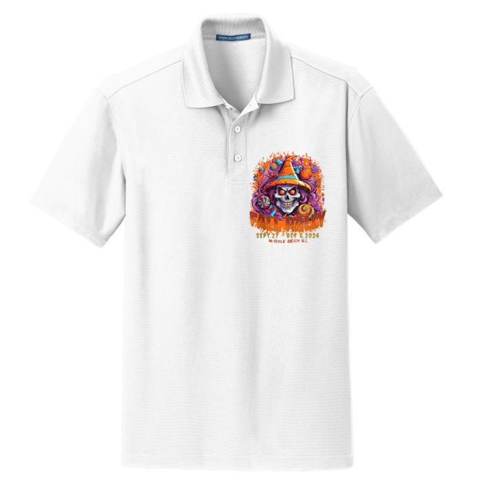 2024 Myrtle Beach Bike Rally Fall Rally Front Art Dry Zone Grid Polo