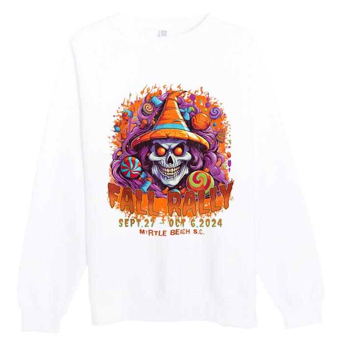 2024 Myrtle Beach Bike Rally Fall Rally Front Art Premium Crewneck Sweatshirt