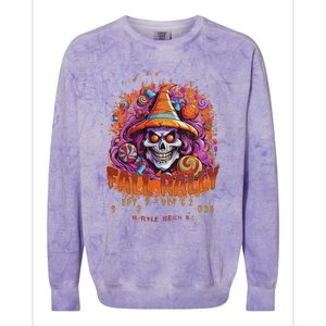 2024 Myrtle Beach Bike Rally Fall Rally Back Art Colorblast Crewneck Sweatshirt