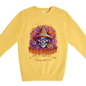 2024 Myrtle Beach Bike Rally Fall Rally Back Art Premium Crewneck Sweatshirt