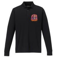 2024 Myrtle Beach Bike Rally Fall Rally Back Art Performance Long Sleeve Polo